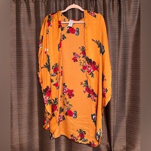 Golden Floral Kimono